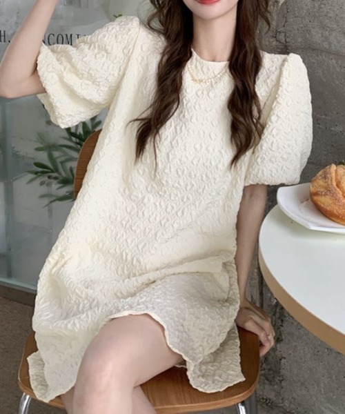 「by muni:r」 半袖ワンピース FREE アイボリー レディース_画像7