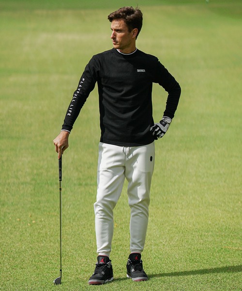 ゴルフ 「DIVINER GOLF」ネックラインモックネックスウェット メンズ ゴルフウェア トレーナー スエット ジャージ 春服 冬服 メンズ