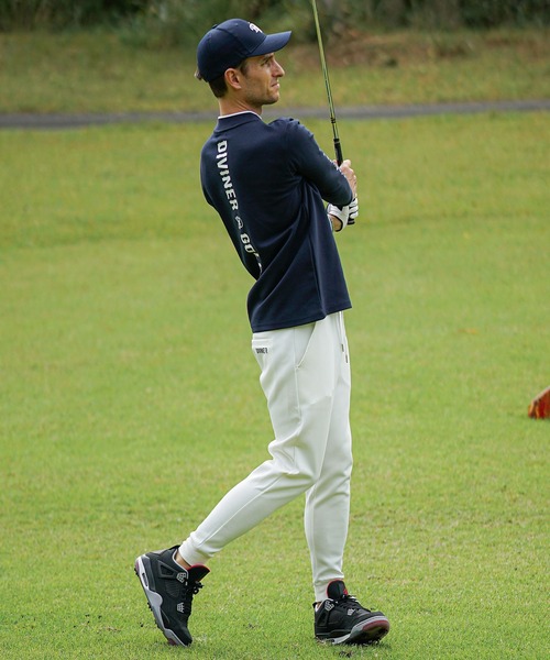 ゴルフ 「DIVINER GOLF」ネックラインモックネックスウェット メンズ ゴルフウェア トレーナー スエット ジャージ 春服 冬服 メンズ