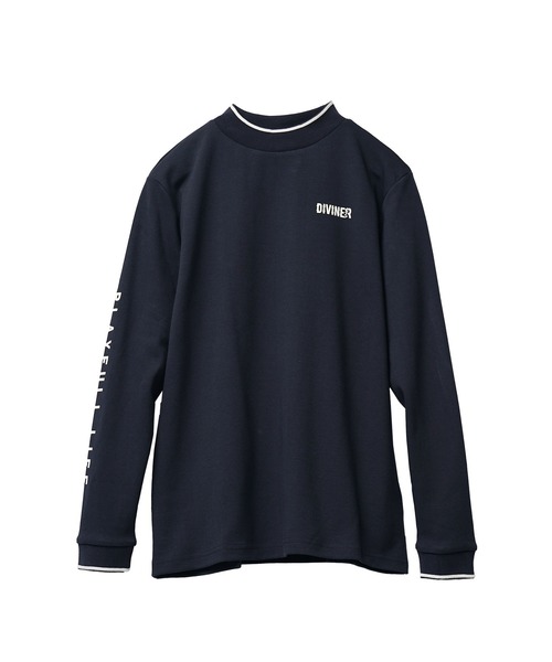 ゴルフ 「DIVINER GOLF」ネックラインモックネックスウェット メンズ ゴルフウェア トレーナー スエット ジャージ 春服 冬服 メンズ