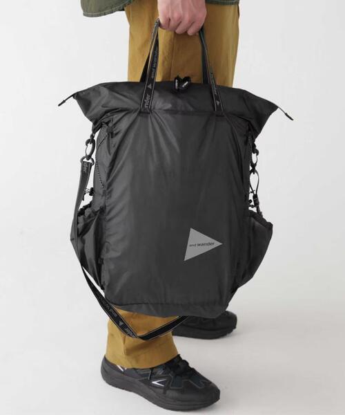 「and wander」 2WAYバッグ FREE チャコールグレー メンズ_画像3