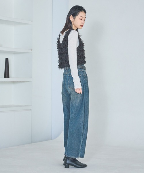 LAKOLE（ラコレ） ベスト ジレ フリンジシャギーベスト / 634875