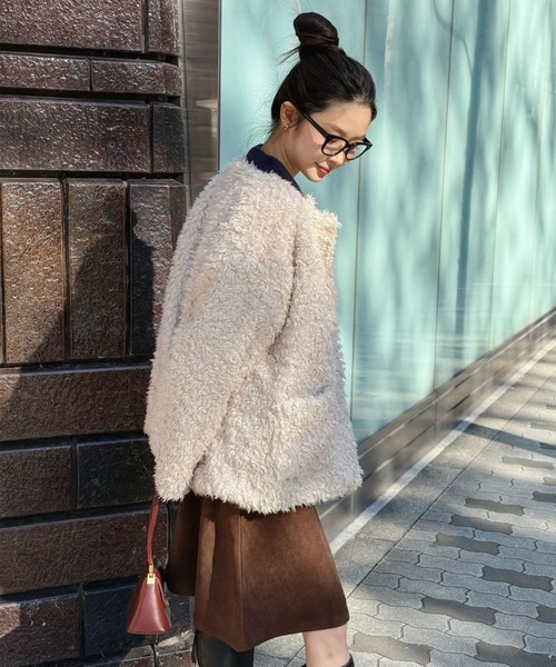 ⭐︎美品⭐︎ebure エブール ノーカラーコート　リバーコート エブール｜eburu】のノーカラーコート｜ドラマが生まれる「上質コート
