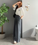 tシャツ 半袖 ほどよい甘さと抜け感を。大人か...の詳細画像2