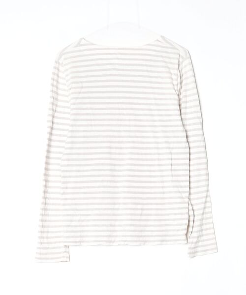 「quadro」 ボーダー柄長袖カットソー 2 グレー レディース_画像2