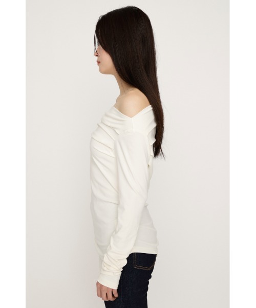 SLY（スライ） tシャツ 「2026SS新作」OFF SHOULDER TUCK TOPS オフ