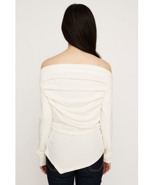 SLY（スライ） tシャツ 「2026SS新作」OFF SHOULDER TUCK TOPS オフ