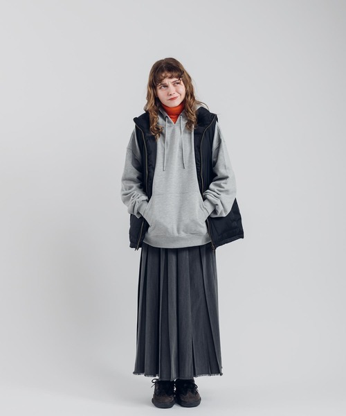 「MUHET」 プルオーバーパーカー MEDIUM ネイビー レディース_画像2