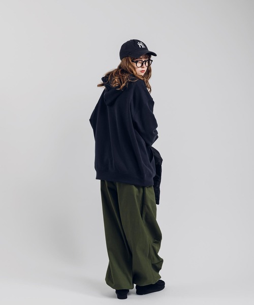「MUHET」 プルオーバーパーカー MEDIUM ネイビー レディース_画像9