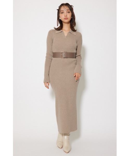 「rienda」 ニットワンピース FREE ベージュ レディース_画像9