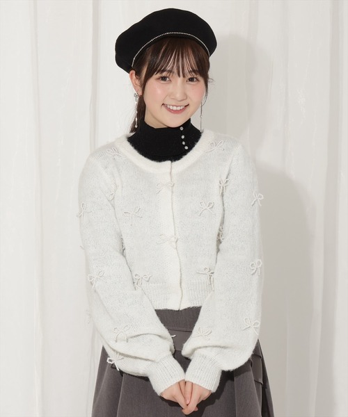 「WILLSELECTION」 ニットカーディガン FREE オフホワイト レディース_画像7