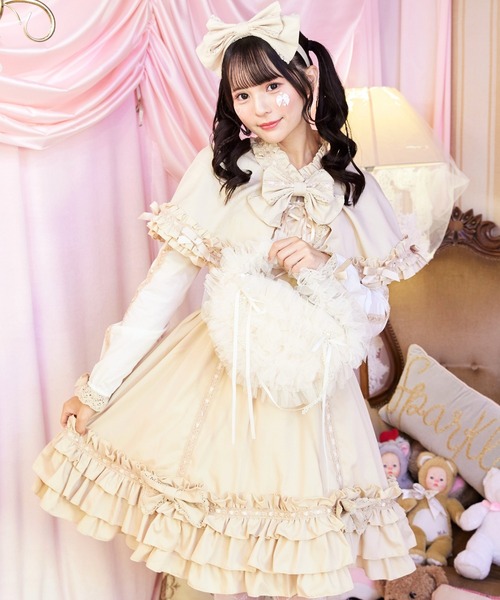 BODYLINE ワンピース 3wayケープつきリボンのロイヤルドールドレス 5点