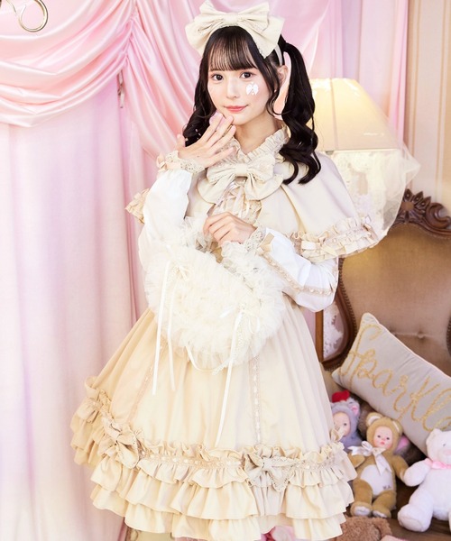 BODYLINE ワンピース 3wayケープつきリボンのロイヤルドールドレス 5点