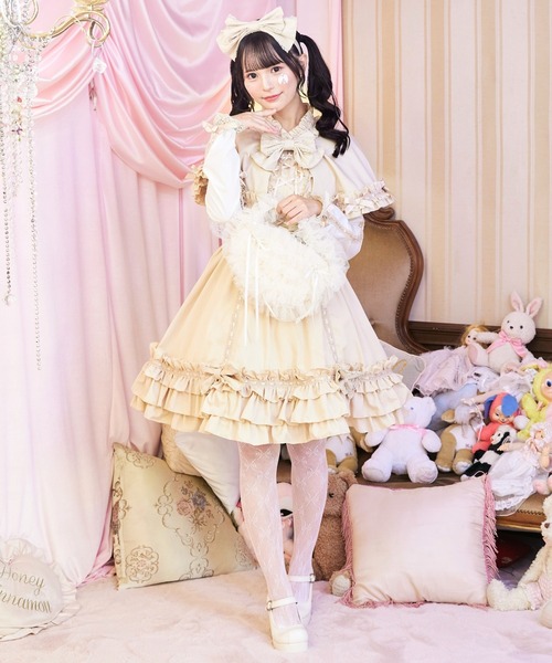 BODYLINE ワンピース 3wayケープつきリボンのロイヤルドールドレス 5点