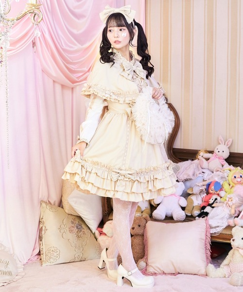 BODYLINE ワンピース 3wayケープつきリボンのロイヤルドールドレス 5点