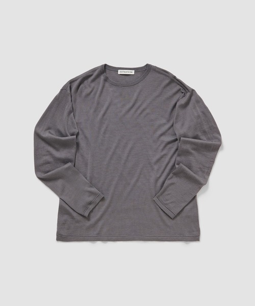 セーター ニット ESTNATION / ウルトラファインウール ロングスリーブニットTシャツ メンズ