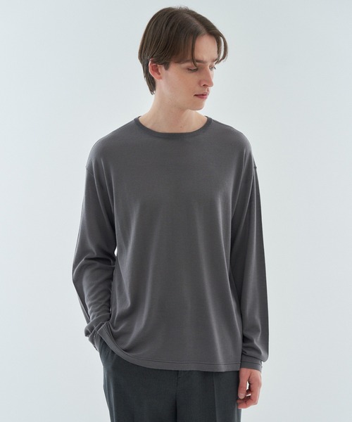セーター ニット ESTNATION / ウルトラファインウール ロングスリーブニットTシャツ メンズ_4