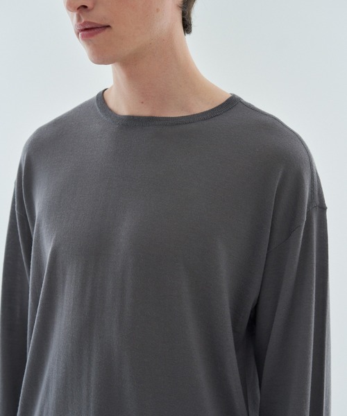 セーター ニット ESTNATION / ウルトラファインウール ロングスリーブニットTシャツ メンズ_6