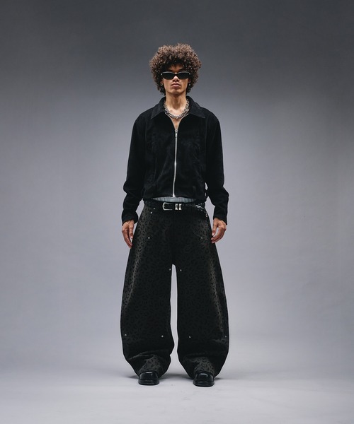 ANDER HUNK パンツ Reopard Double-knee Curve Pants / レオパード