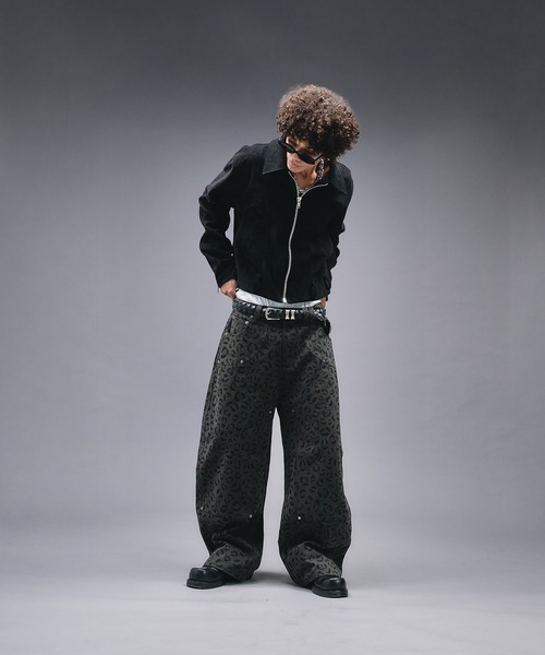ANDER HUNK パンツ Reopard Double-knee Curve Pants / レオパード