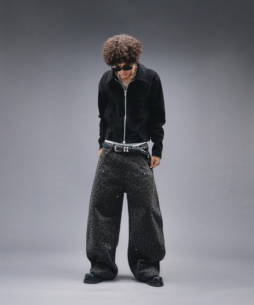 ANDER HUNK パンツ Reopard Double-knee Curve Pants / レオパード
