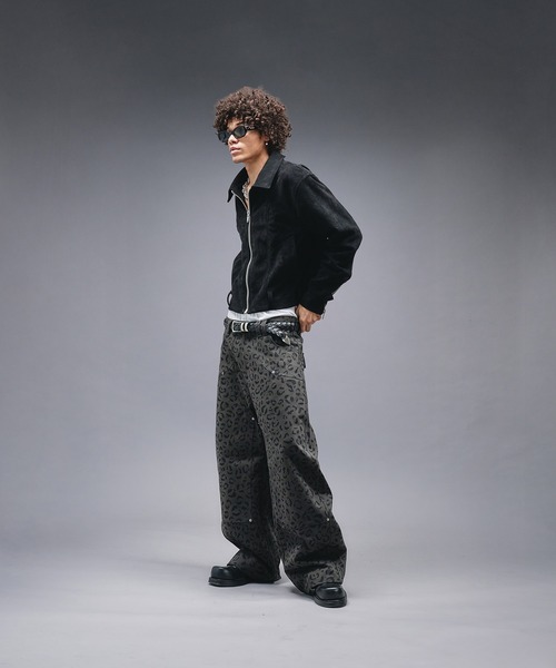 ANDER HUNK パンツ Reopard Double-knee Curve Pants / レオパード