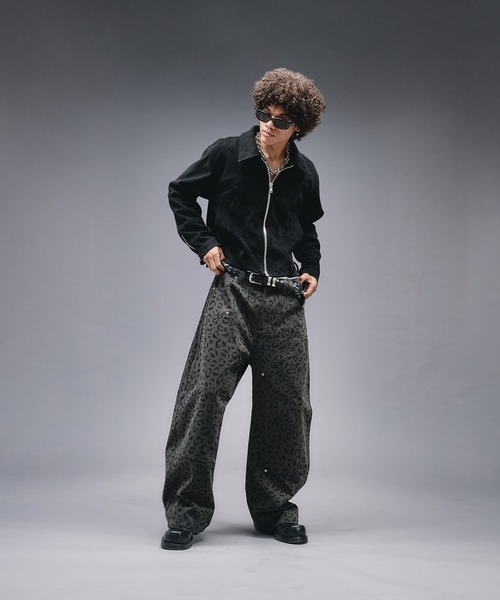 ANDER HUNK パンツ Reopard Double-knee Curve Pants / レオパード
