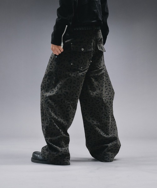 ANDER HUNK パンツ Reopard Double-knee Curve Pants / レオパード
