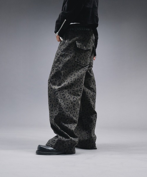 ANDER HUNK パンツ Reopard Double-knee Curve Pants / レオパード