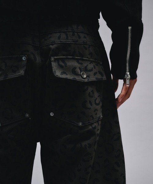 ANDER HUNK パンツ Reopard Double-knee Curve Pants / レオパード