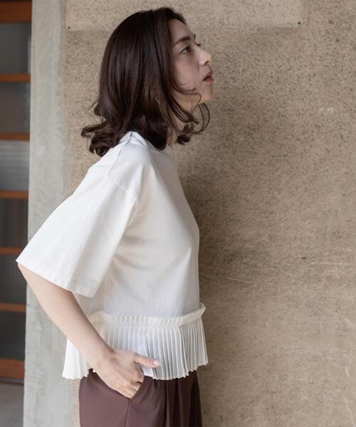 OPAQUE.CLIP（オペークドットクリップ） tシャツ 半袖 プリーツ