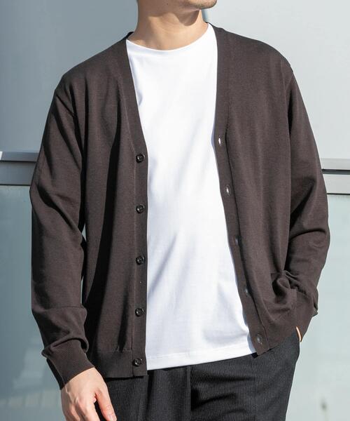 URBAN RESEARCH ROSSO MEN カーディガン 「WEB限定」シルク混