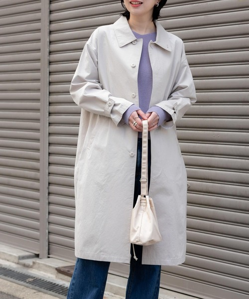 「URBAN RESEARCH DOORS」 ステンカラーコート MEDIUM ベージュ レディース_画像3
