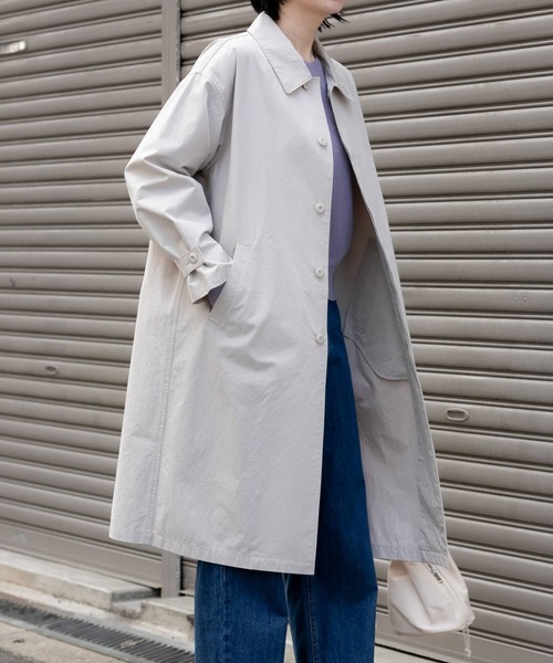 「URBAN RESEARCH DOORS」 ステンカラーコート MEDIUM ベージュ レディース_画像4