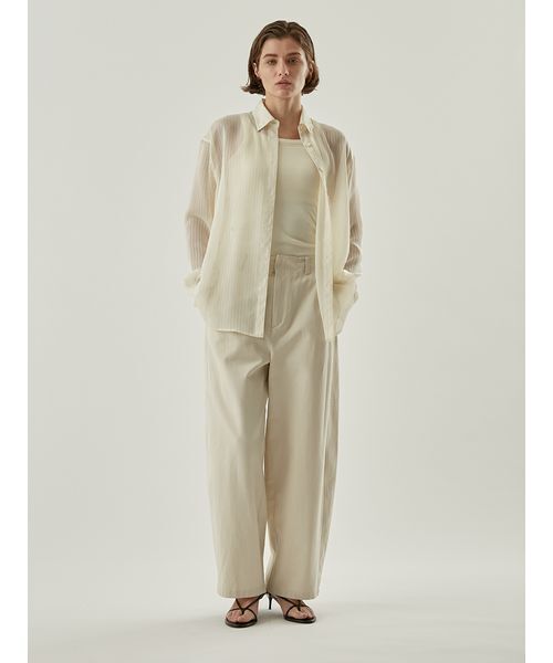 Henon. ワイドパンツ パンツ Ketty カーブトラウザーパンツ レディース