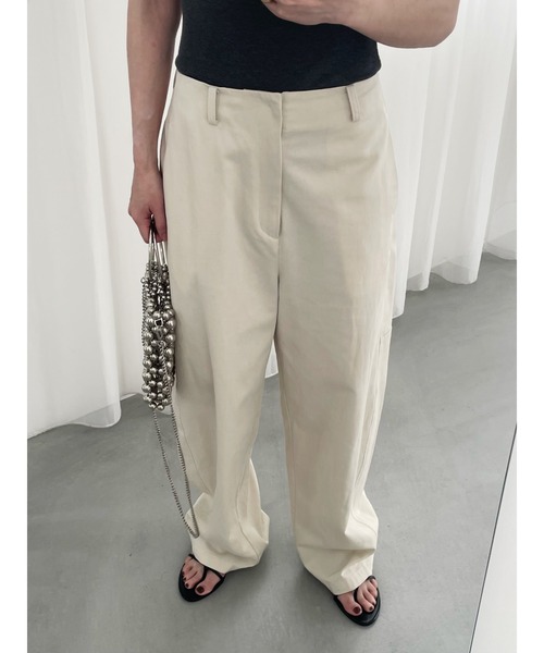 Henon. ワイドパンツ パンツ Ketty カーブトラウザーパンツ レディース