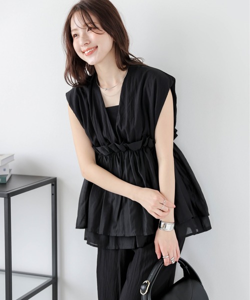 「AMELY」 セットアップ フリー ブラック レディース