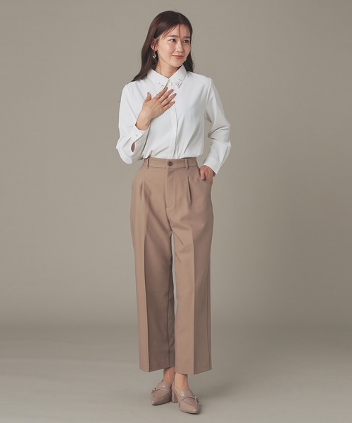 「GLACIER lusso」 長袖シャツ M アイボリー レディース_画像3