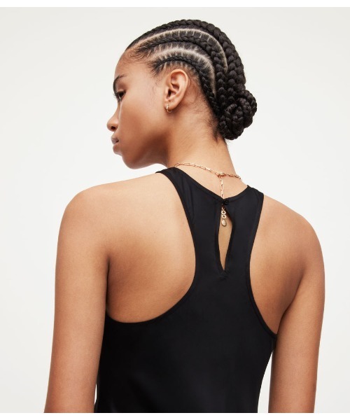 「ALLSAINTS」 ノースリーブワンピース 6 ブラック レディース_画像9
