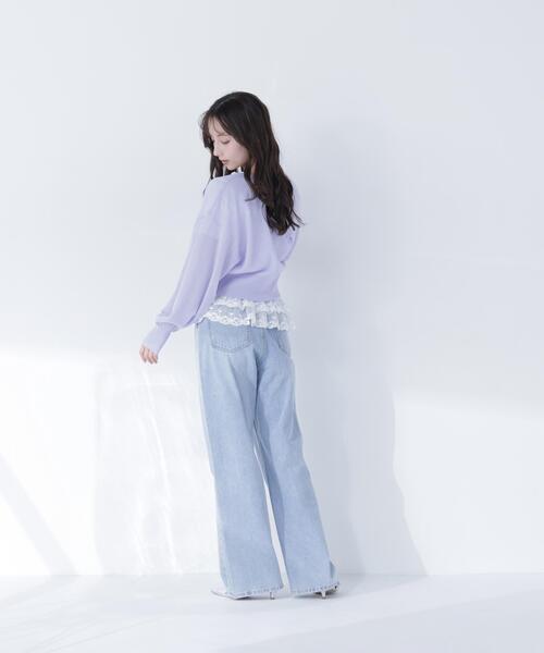 カーディガン 「ちょうど、いい服」さらりと、涼しげ麻混カーディガン レディースの画像