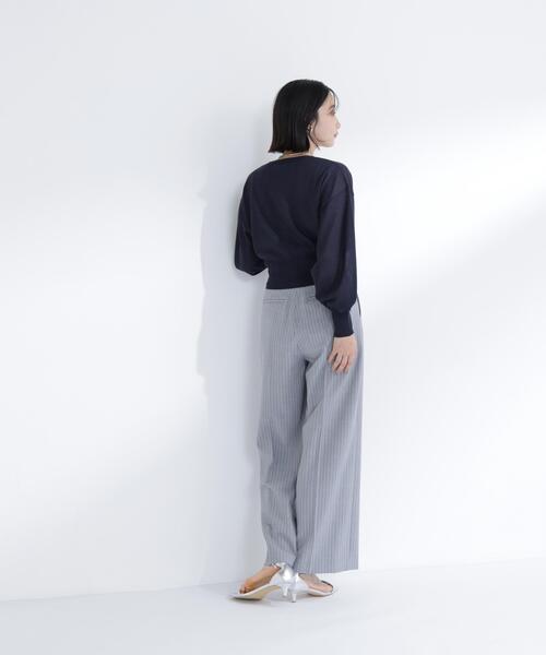 カーディガン 「ちょうど、いい服」さらりと、涼しげ麻混カーディガン レディースの画像