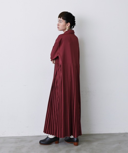 「manana suerte」 シャツワンピース FREE ボルドー レディース_画像2