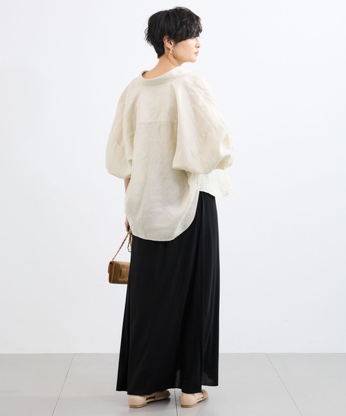 【未使用です】BARNYARDSTORM＊晩夏に活躍♪ドルマン変形カットソー セール】BARNYARDSTORM / リブドルマンゆるT 【MADE IN JAPAN】 / WEB