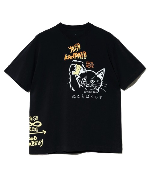 go slow caravan（ゴースローキャラバン） tシャツ RAY綿 猫と麦酒 TEE
