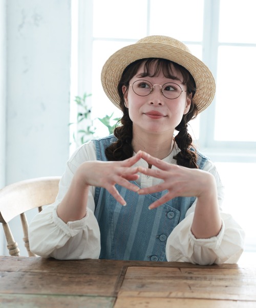 ベスト ジレ あわ織りのベスト レディースの画像