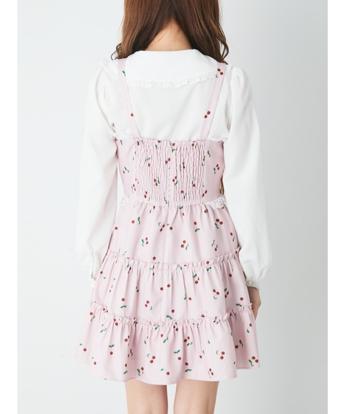 「Ank Rouge」 サロペットスカート M レッド レディース_画像5