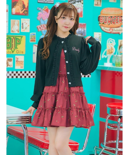 「Ank Rouge」 サロペットスカート M レッド レディース_画像9