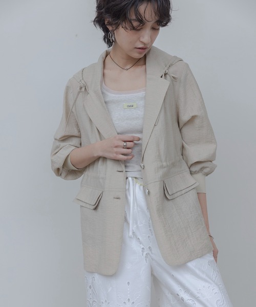 「Eimee Law」 テーラードジャケット FREE ベージュ レディース_画像6