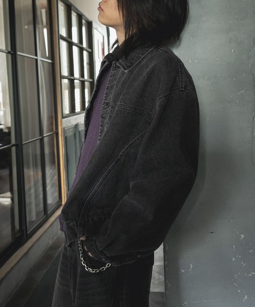 「SENSE OF PLACE by URBAN RESEARCH」 デニムジャケット MEDIUM グリーン メンズ_画像3