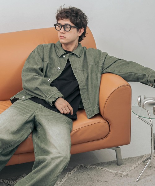 「SENSE OF PLACE by URBAN RESEARCH」 デニムジャケット MEDIUM グリーン メンズ_画像6